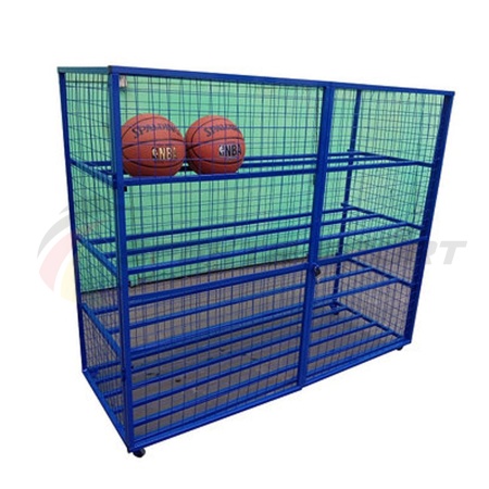 Купить Стеллаж для хранения мячей и инвентаря передвижной металлический (сетка) Цельносварной в Теберде 